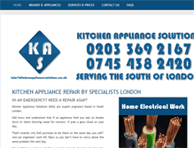Tablet Screenshot of kitchenappliancesolutions.co.uk